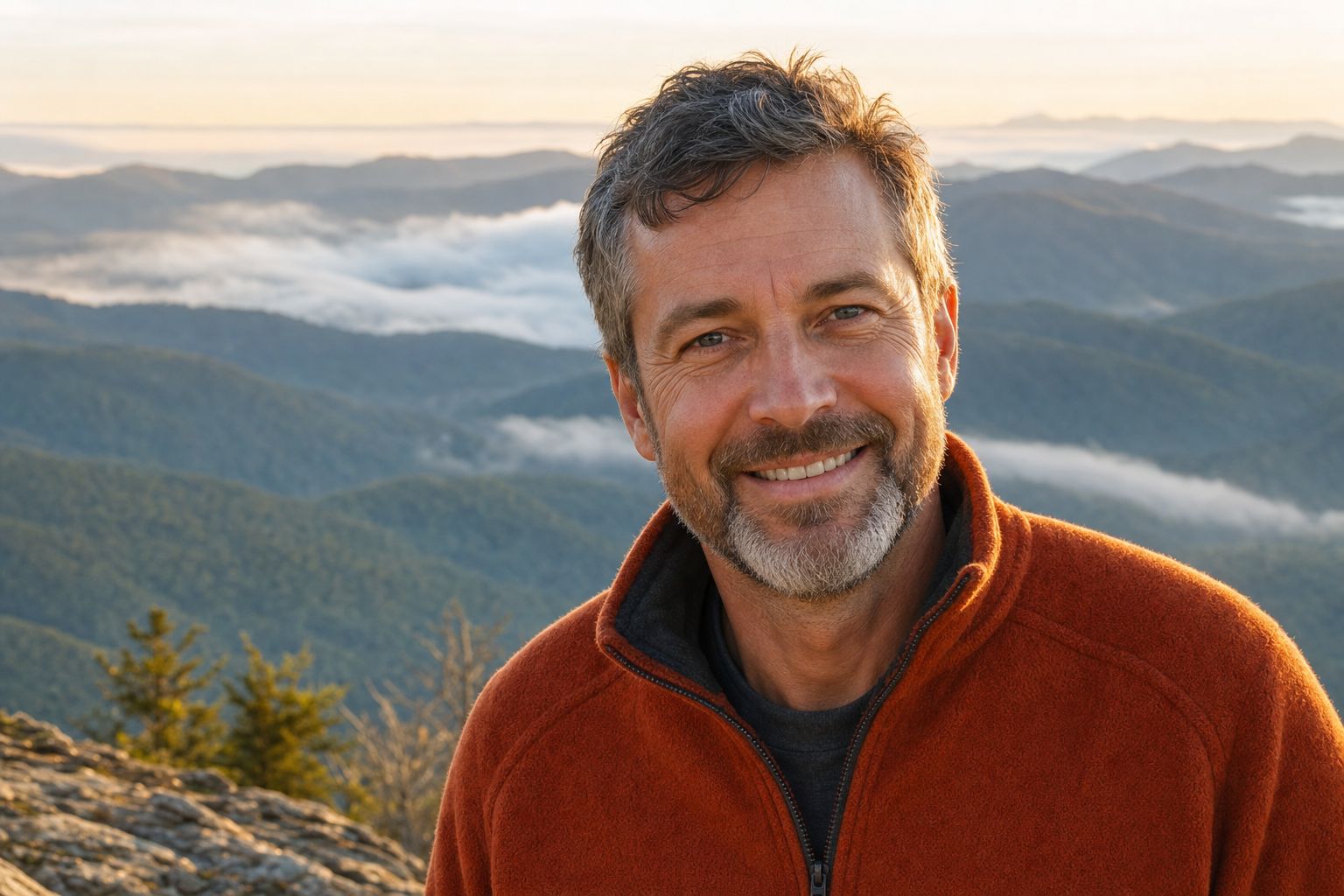 Daniel Mercer, founder and editor of The Annapurna, on a Blue Ridge overlook